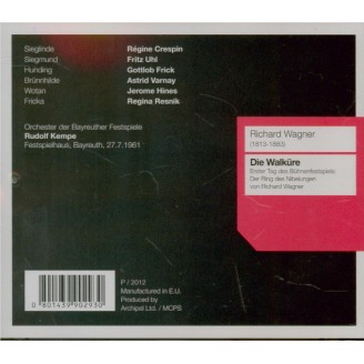 WAGNER - Kempe - Die Walküre (La Walkyrie) WWV.86b live Bayreuth 27 - 7 - 1961..